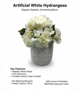 Artificial White Hydrangeas